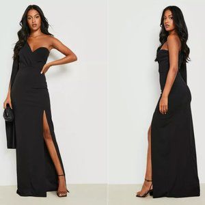 TALL CAPE DETAIL MAXI DRESS
